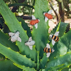 Sabbadini Bee Brooch Invisible Setting Diamonds