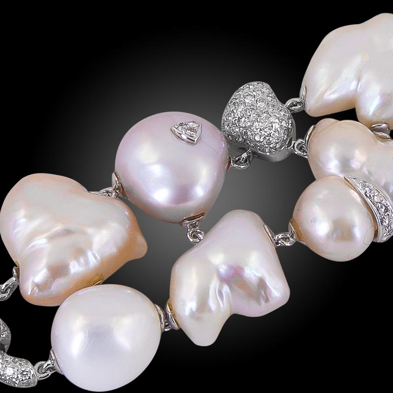 De las mujeres Conjunto Pulsera y Pendientes Sabbadini Diamante Perla Oro Blanco en venta