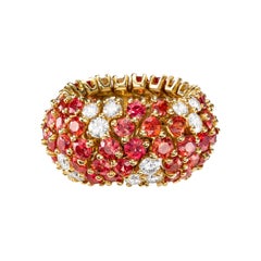 Sabbadini Flexible Orange Sapphire 
Diamond Band Ring