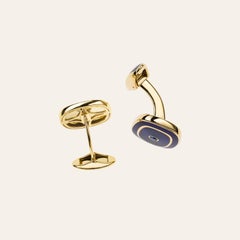 Sabbadini Gold Cufflinks with Cabochon Sapphires, For Men Gifts
