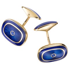 Sabbadini Gold Cufflinks with Cabochon Sapphires, For Men Gifts