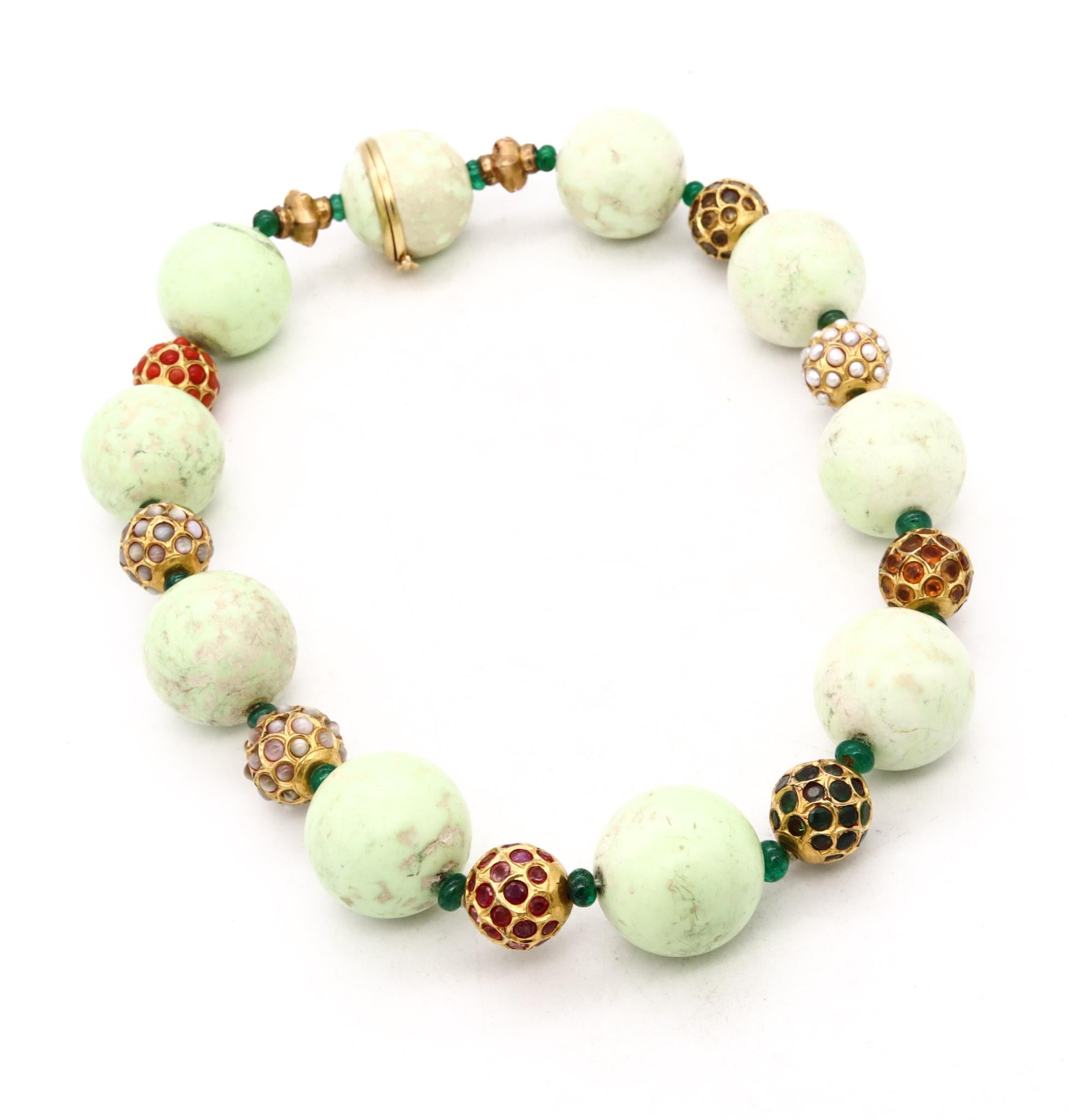 Sabbadini Milano Collar de Cuentas de Ágata en Oro de 18 Quilates 45 Quilates de Piedras Preciosas Naturales 2
