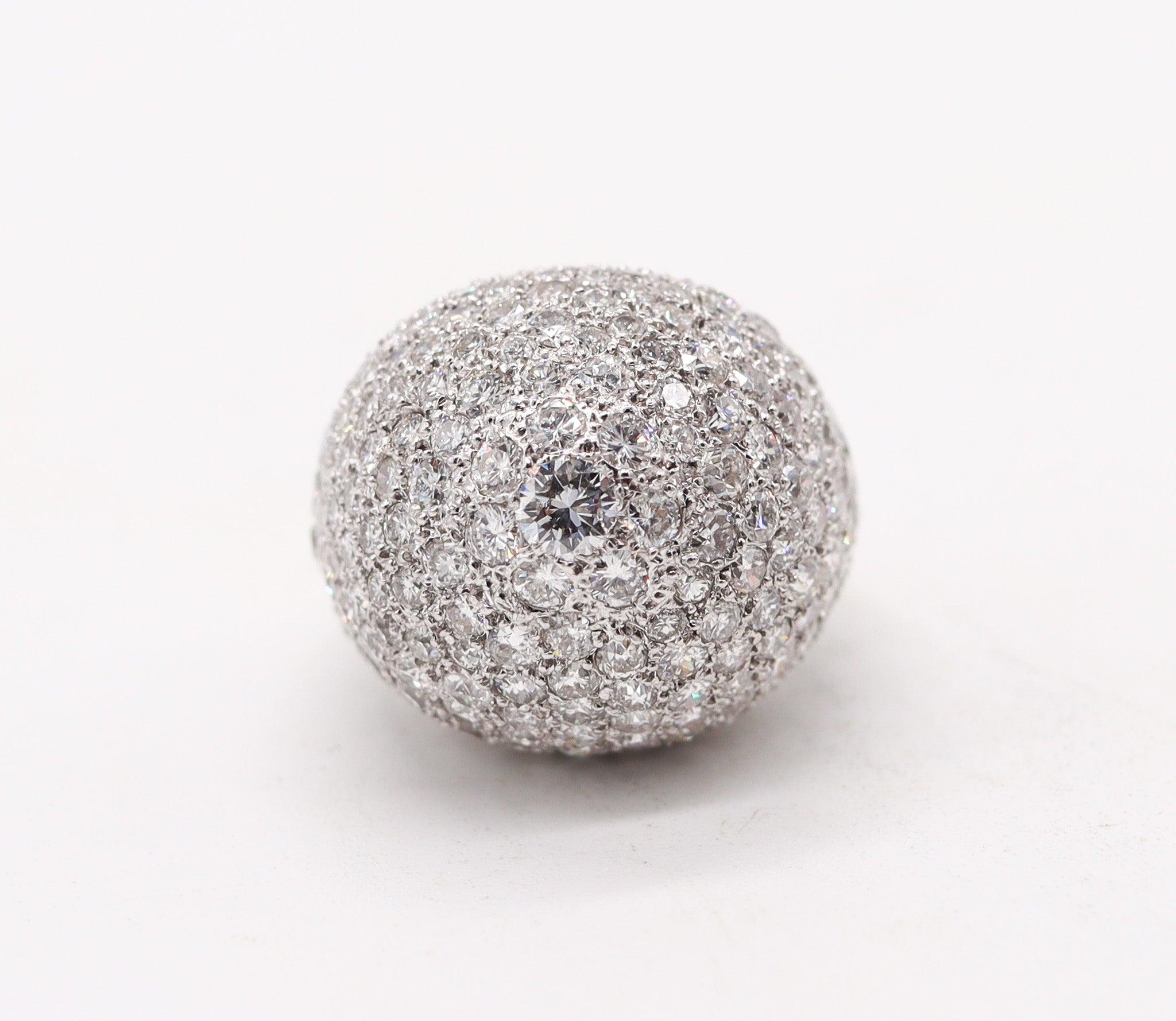 SABBADINI Milano Bombe Cocktail Ring in 18Kt Gold mit 10,28 Ctw in Diamanten (Brillantschliff) im Angebot