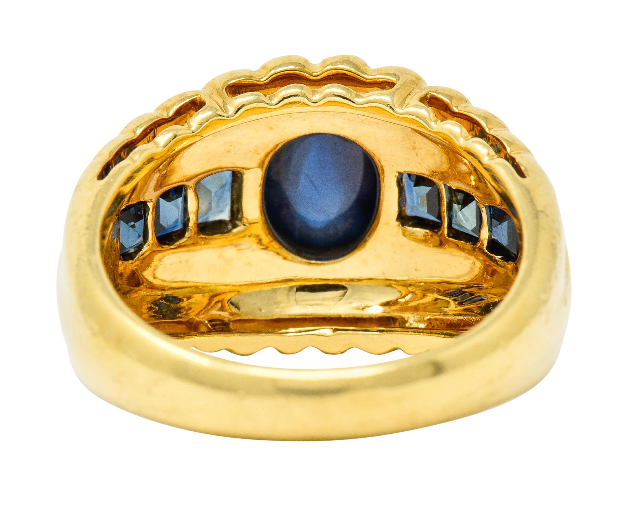 Contemporary Sabbadini Vintage Sapphire 18 Karat Gold Band Ring