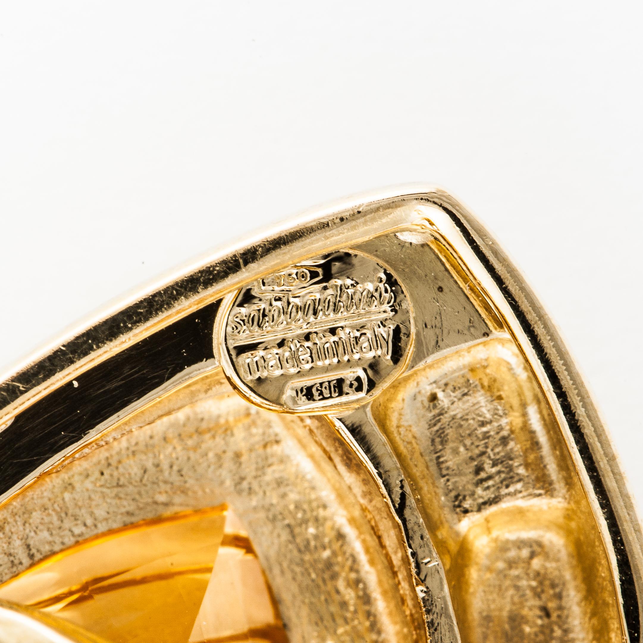 Sabbadini Citrin-Ohrringe aus 18 Karat Gold im Zustand „Gut“ in Houston, TX