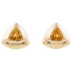 Sabbadini Citrin-Ohrringe aus 18 Karat Gold
