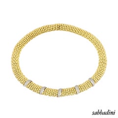 Sabbadini Set aus Halskette, Ohrringen und Armband aus Gelbgold mit Diamanten