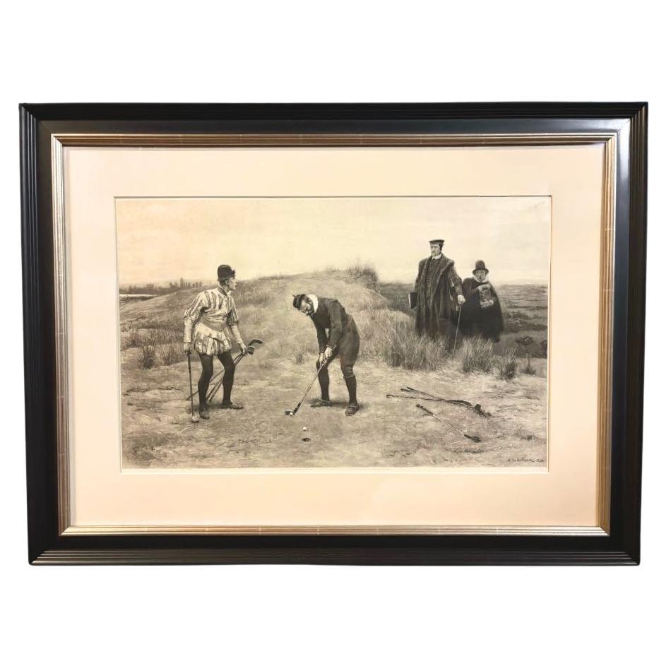 "Sabbath Breakers" Golf Engraving by J. C. Dollman, 1896