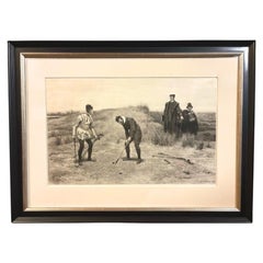 "Sabbath Breakers" Golf Engraving by J. C. Dollman, 1896