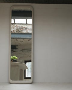 Sabbia Large Wood And Colored Mineral Lime Plaster Floor Mirror by Dennis Kaiser