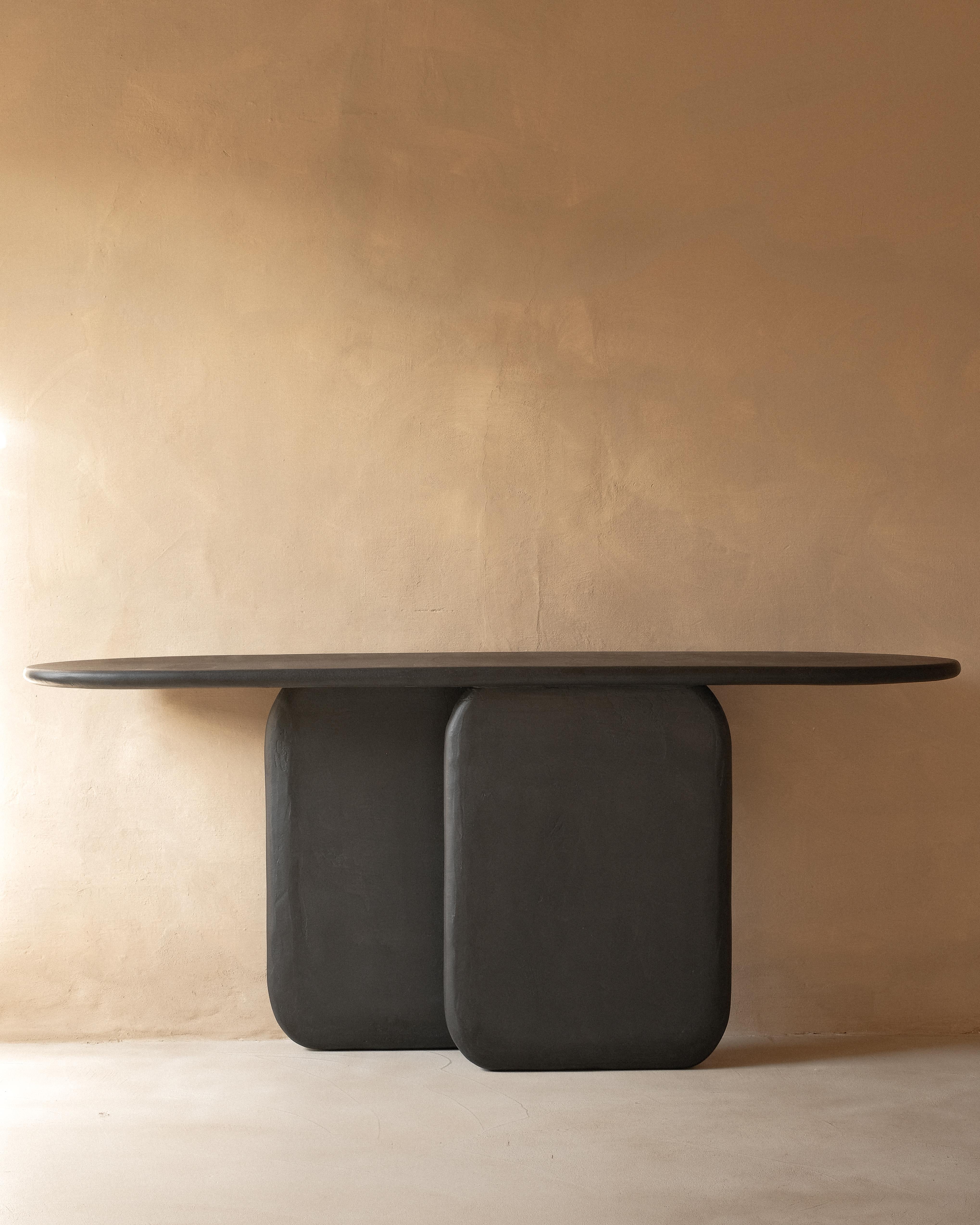 Sabbia Nero Solid Wood And Colored Mineral Lime Plaster Console by Dennis Kaiser
Dimensions: D 30 x W 200 x H 85 cm.
Materials: Solid wood and plaster.

Handcrafted in Tuscany, Italy. Customization is available on request. Please contact us.

This