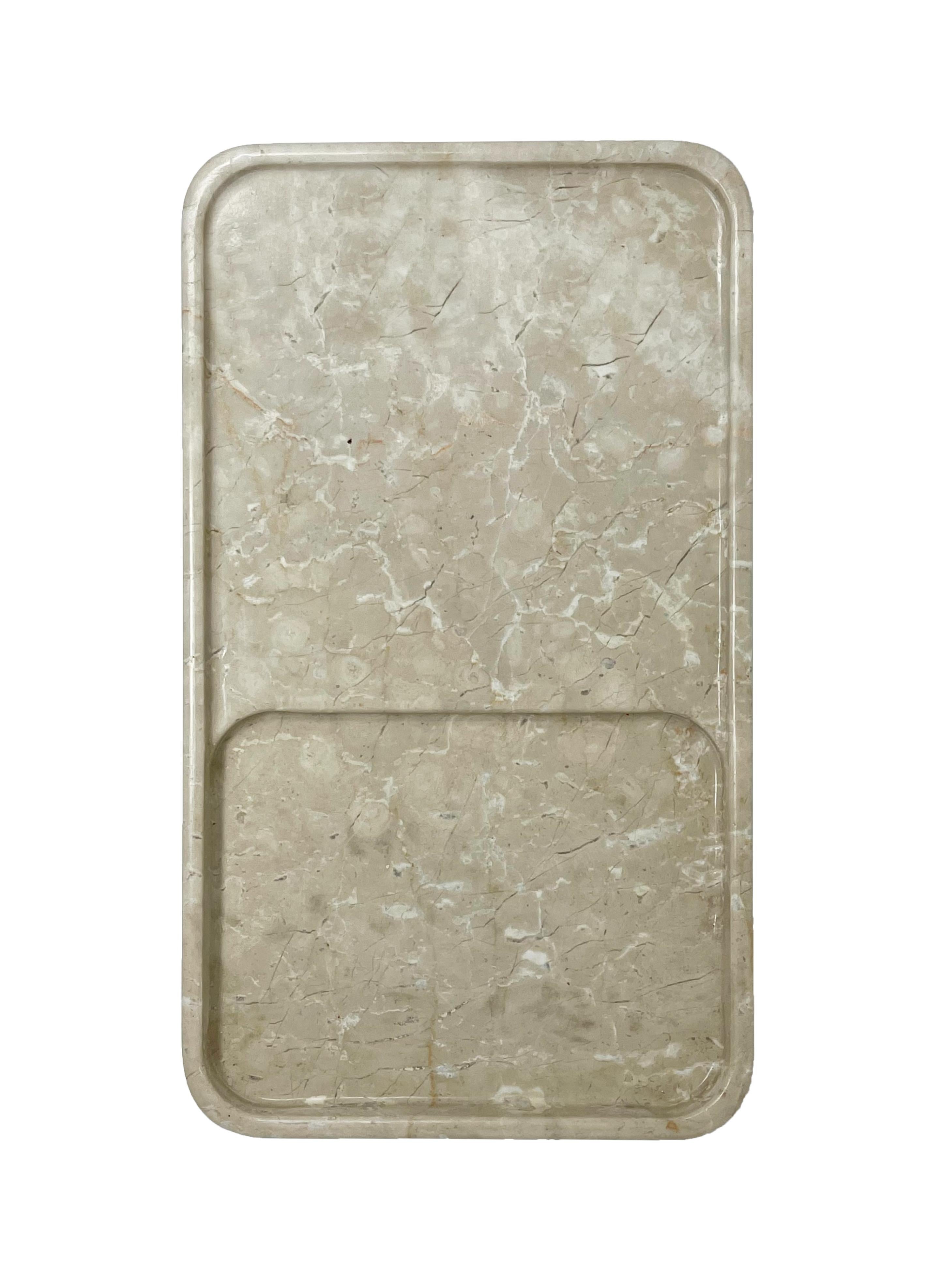 Moderne Plateau en marbre Sabbia « Sand » du 21e siècle de Botticino en vente