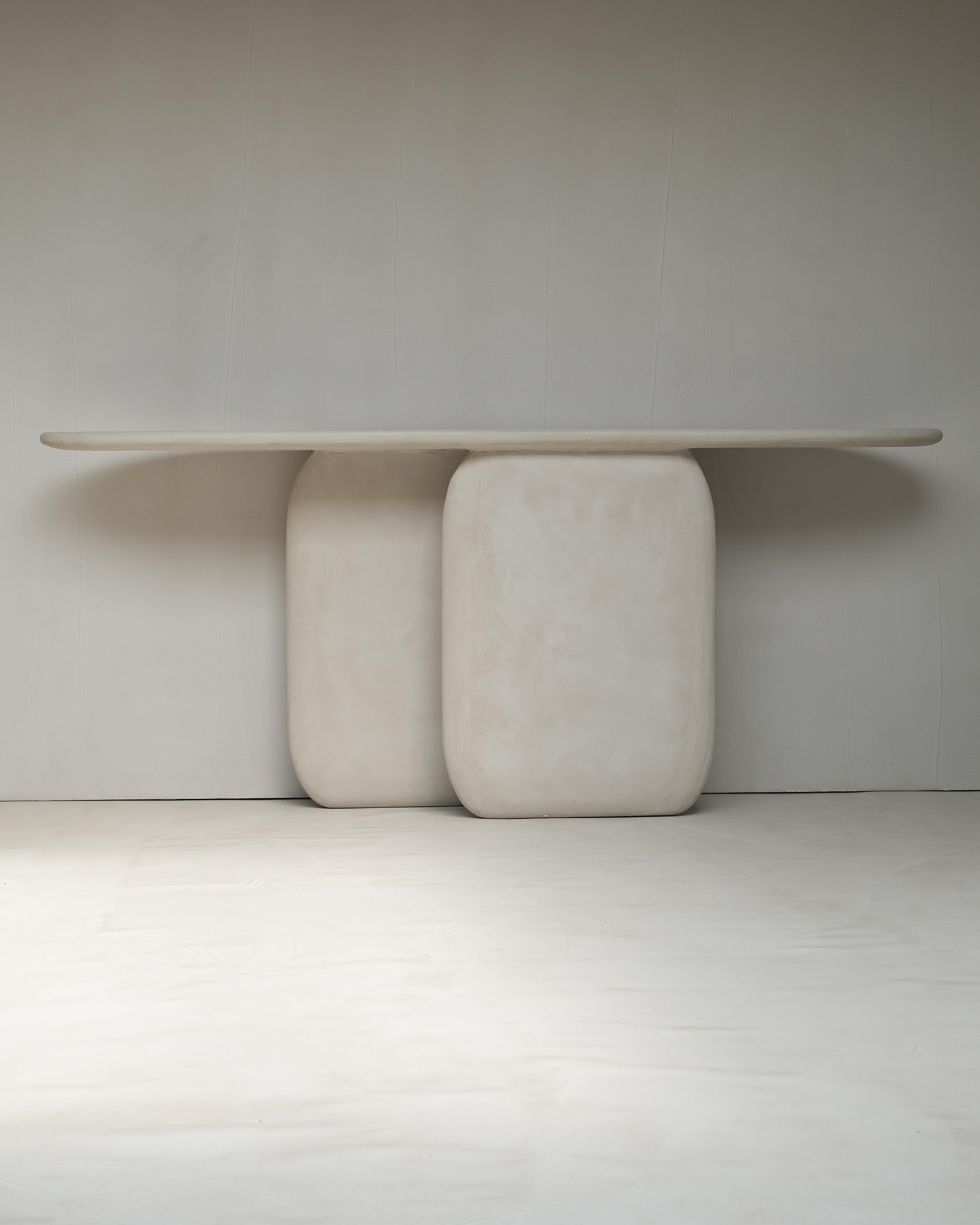 Sabbia Solid Wood And Colored Mineral Lime Plaster Console by Dennis Kaiser
Dimensions: D 30 x W 200 x H 85 cm.
Materials: Solid wood and plaster.

Handcrafted in Tuscany, Italy. Customization is available on request. Please contact us.

This