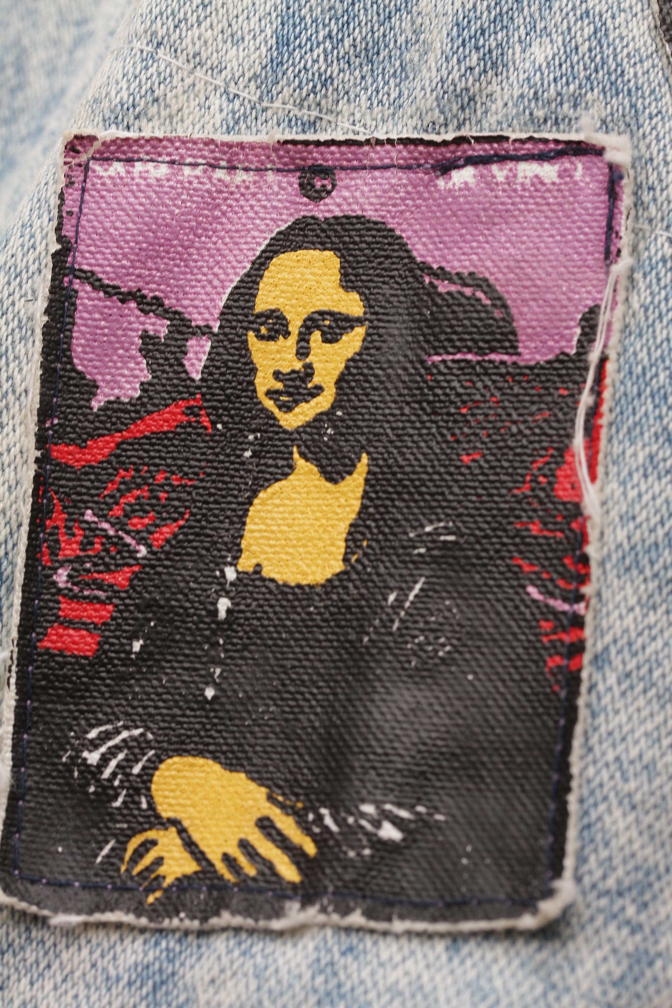 SABER ART, Jean Jacket with Saber Pop Art Patches, signed by artist, circa 1991 For Sale 3
