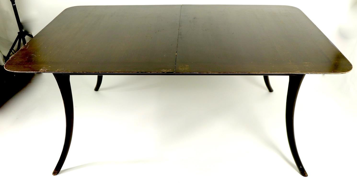 Saber Leg Dining Table by Robsjohn Gibbings for Widdicomb For Sale 1