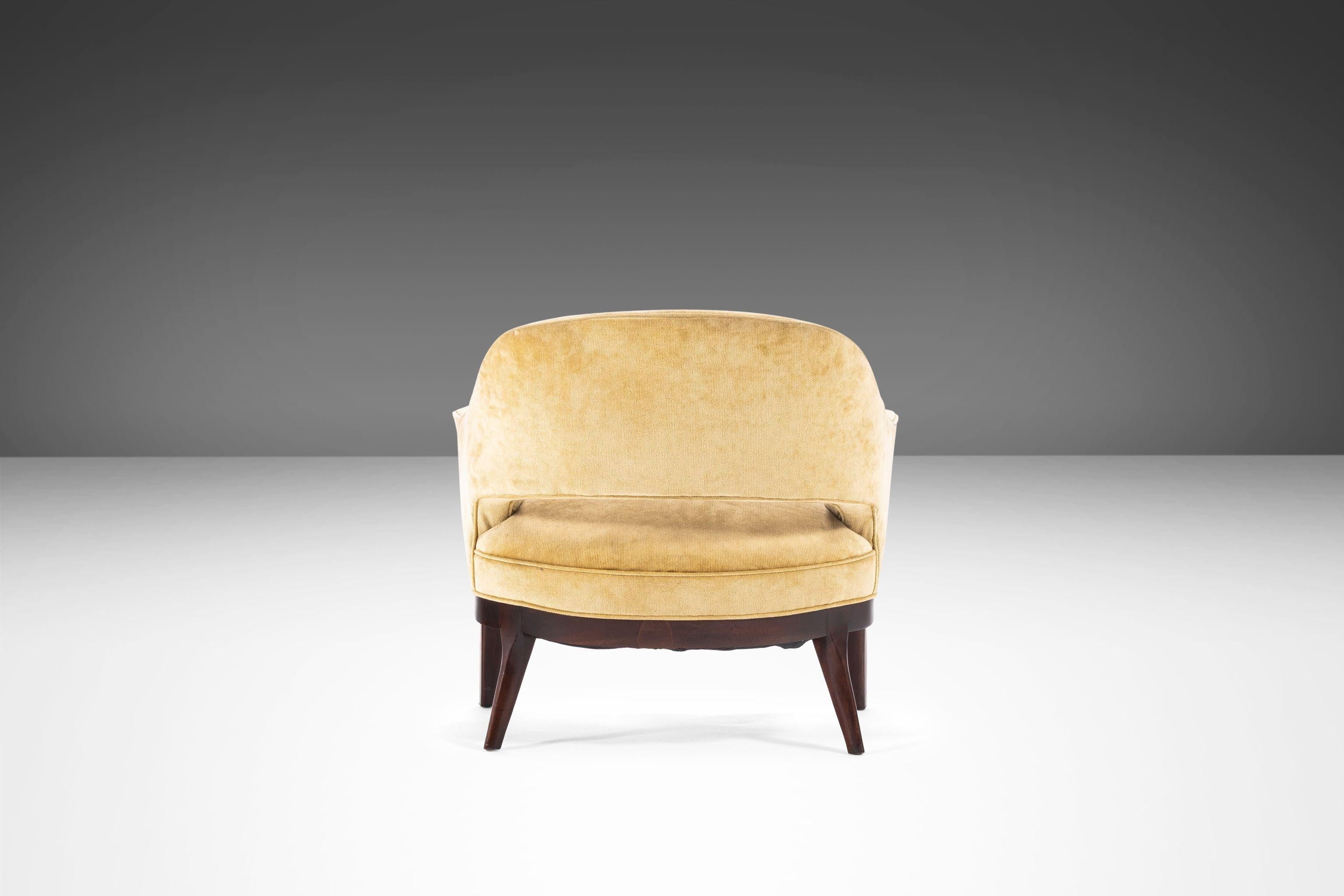 Silla de salón con patas de sable Atribuida a Harvey Probber, EE.UU., c. 1960 Estadounidense en venta