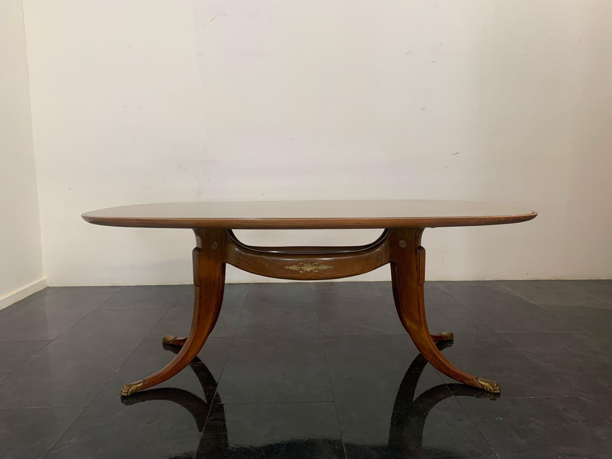 Mid-Century Modern Table à pied de Saber par Paolo Buffa, années 1950 en vente
