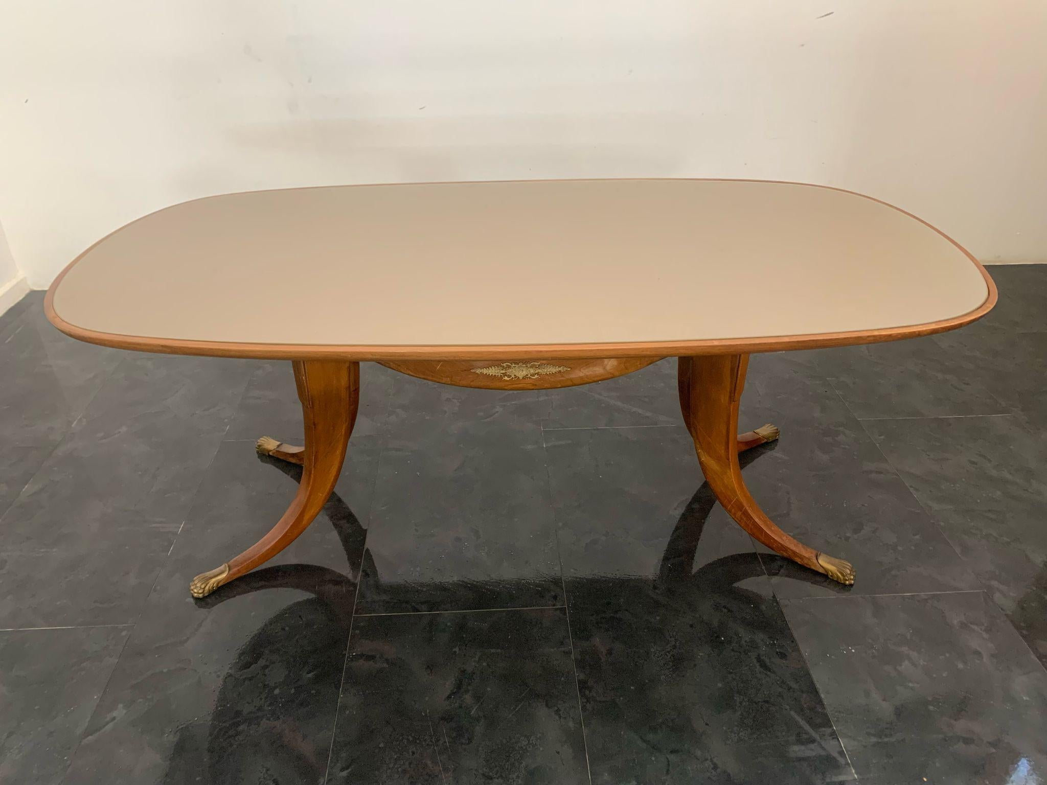 Saber-Leg Table by Paolo Buffa, 1950s For Sale 2