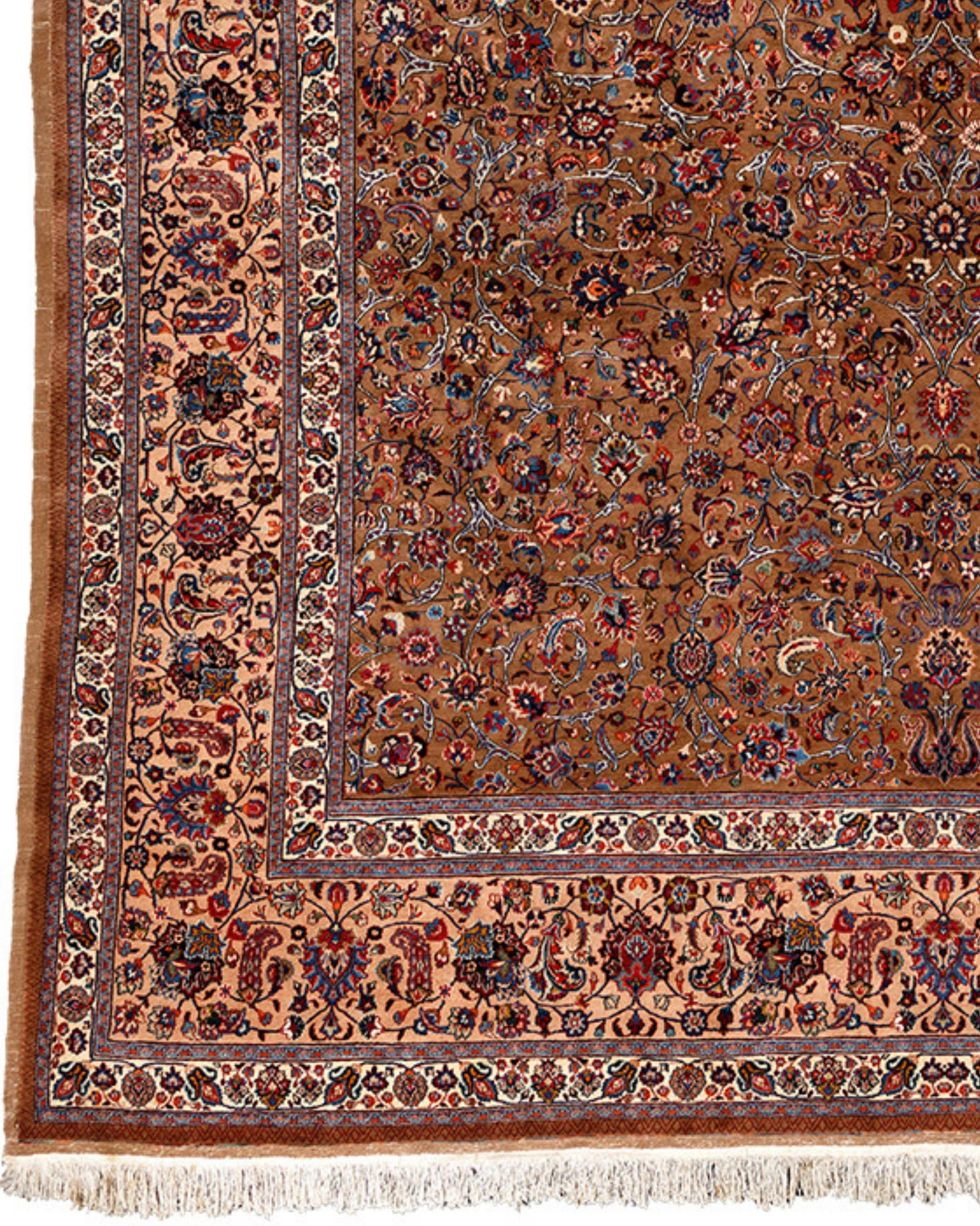 Large Room-Size Persian Saber Mashad Carpet, Early 20th Century

Hand-knotted mint condition camel wool rug with intricate silk detailing. 900 knots per square inch. Sir Mahmoud Khayami Collection.

Additional Information
Dimensions: 9'9