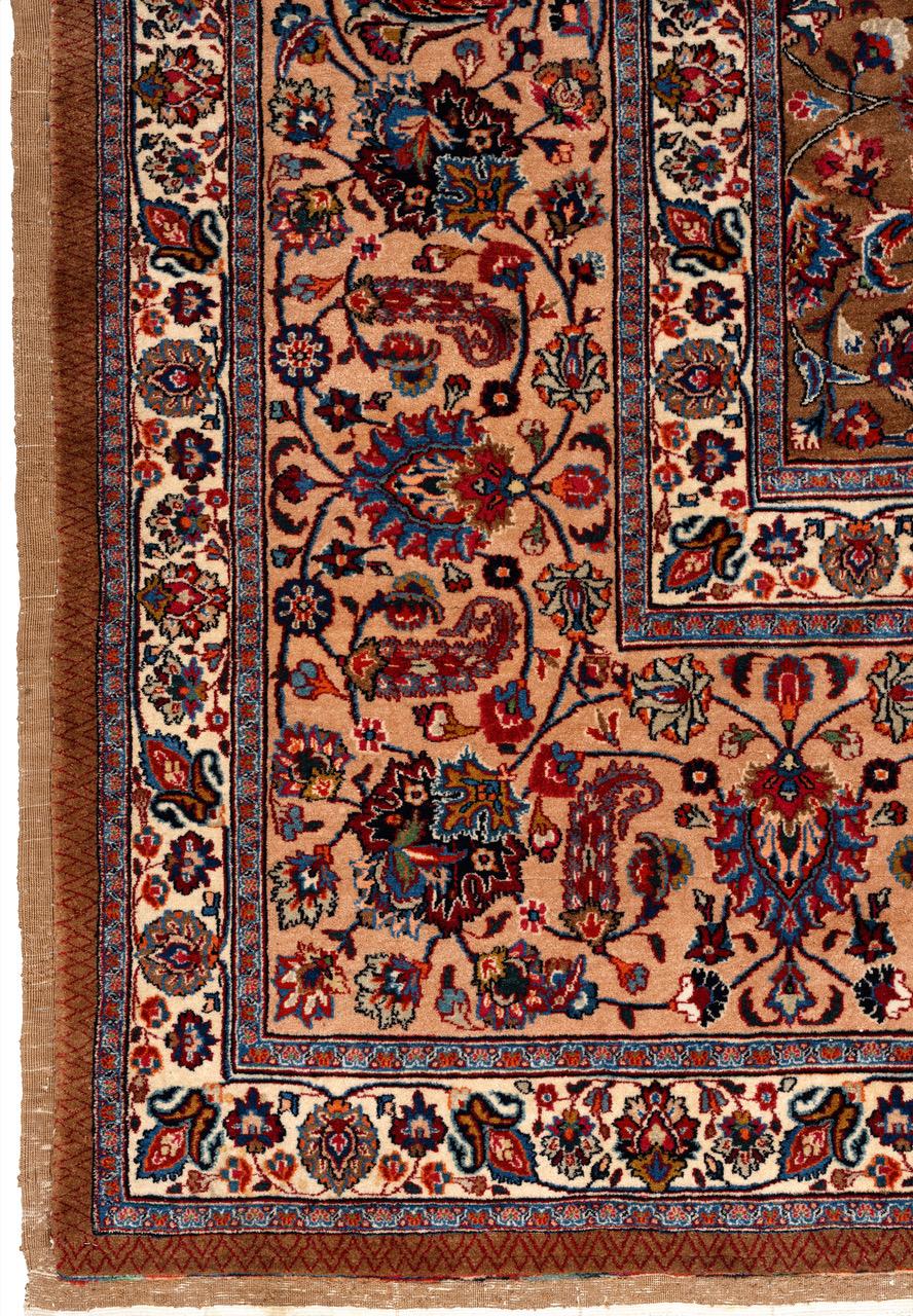 Wool Saber Mashad Carpet, Early 20th Century