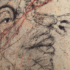 Large and Dramatic Mixed Media on Canvas