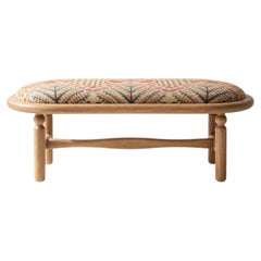 Sabi Bench - Panca imbottita scultorea in Oak massiccio