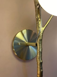Brazilian contemporary wall lamp made of cast bronze
