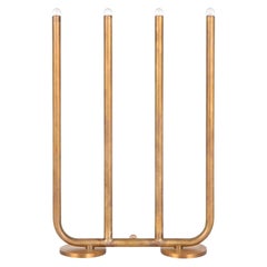 Sabina Grubbeson December Raw Brass Table Lamp by Konsthantverk