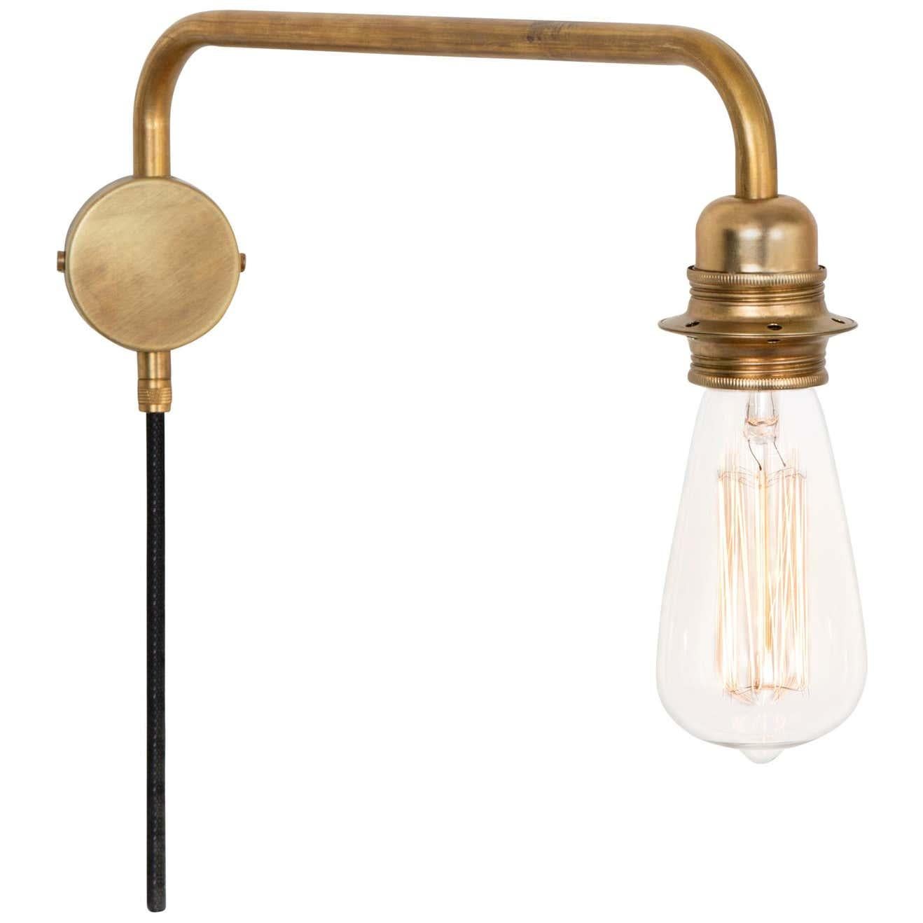 Contemporary Sabina Grubbeson Edison Brass Wall Lamp by Konsthantverk For Sale