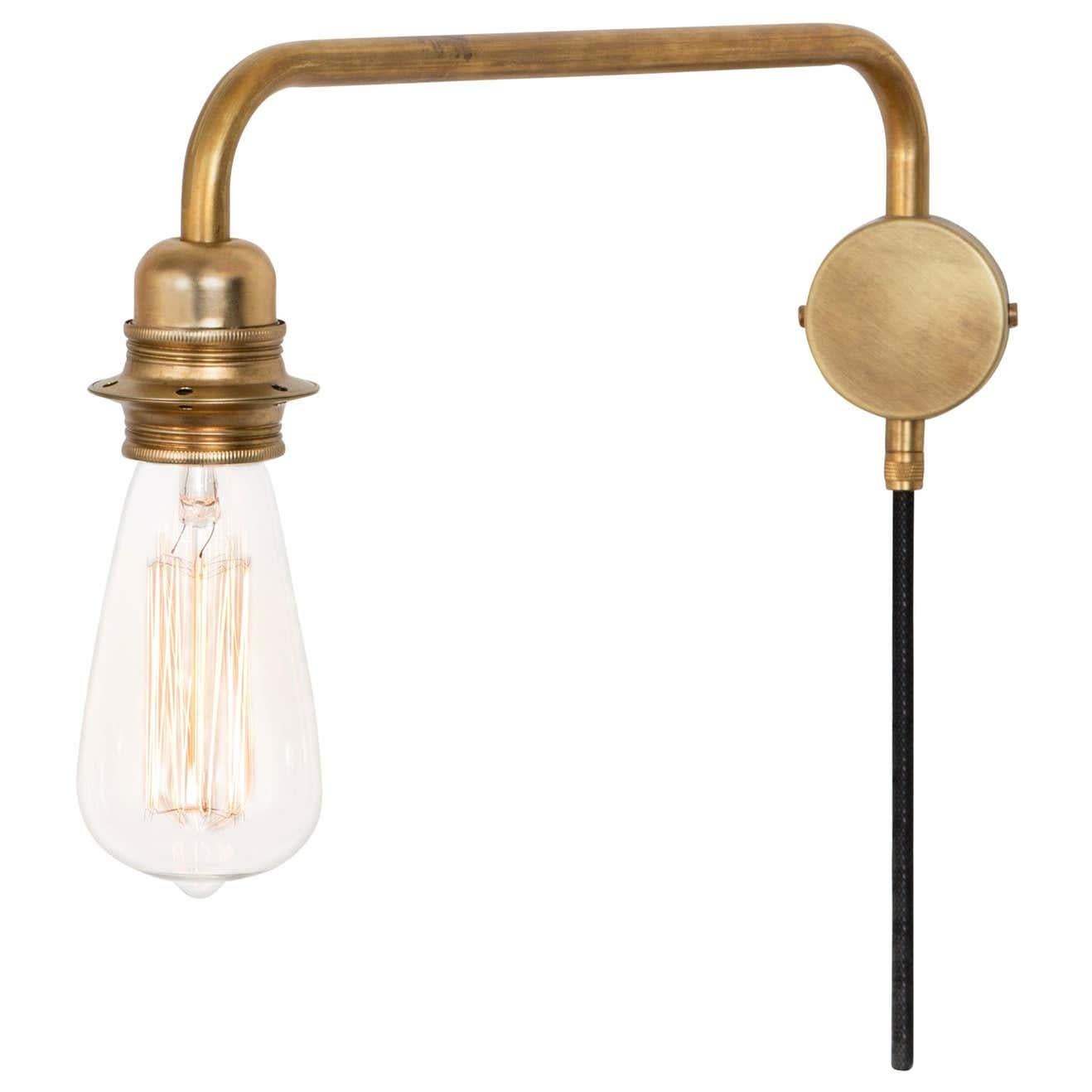 Sabina Grubbeson Edison Brass Wall Lamp by Konsthantverk For Sale 1