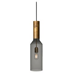 Sabina Grubbeson Fenomen Smal Rök Lámpara de techo de cristal ahumado by Konsthantver