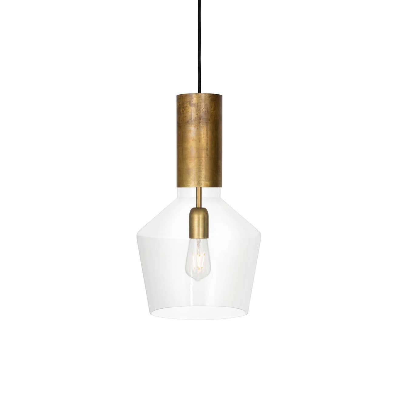 Scandinavian Modern Sabina Grubbeson Fenomen Widh Clear Glass Ceiling Lamp by Konsthantverk For Sale