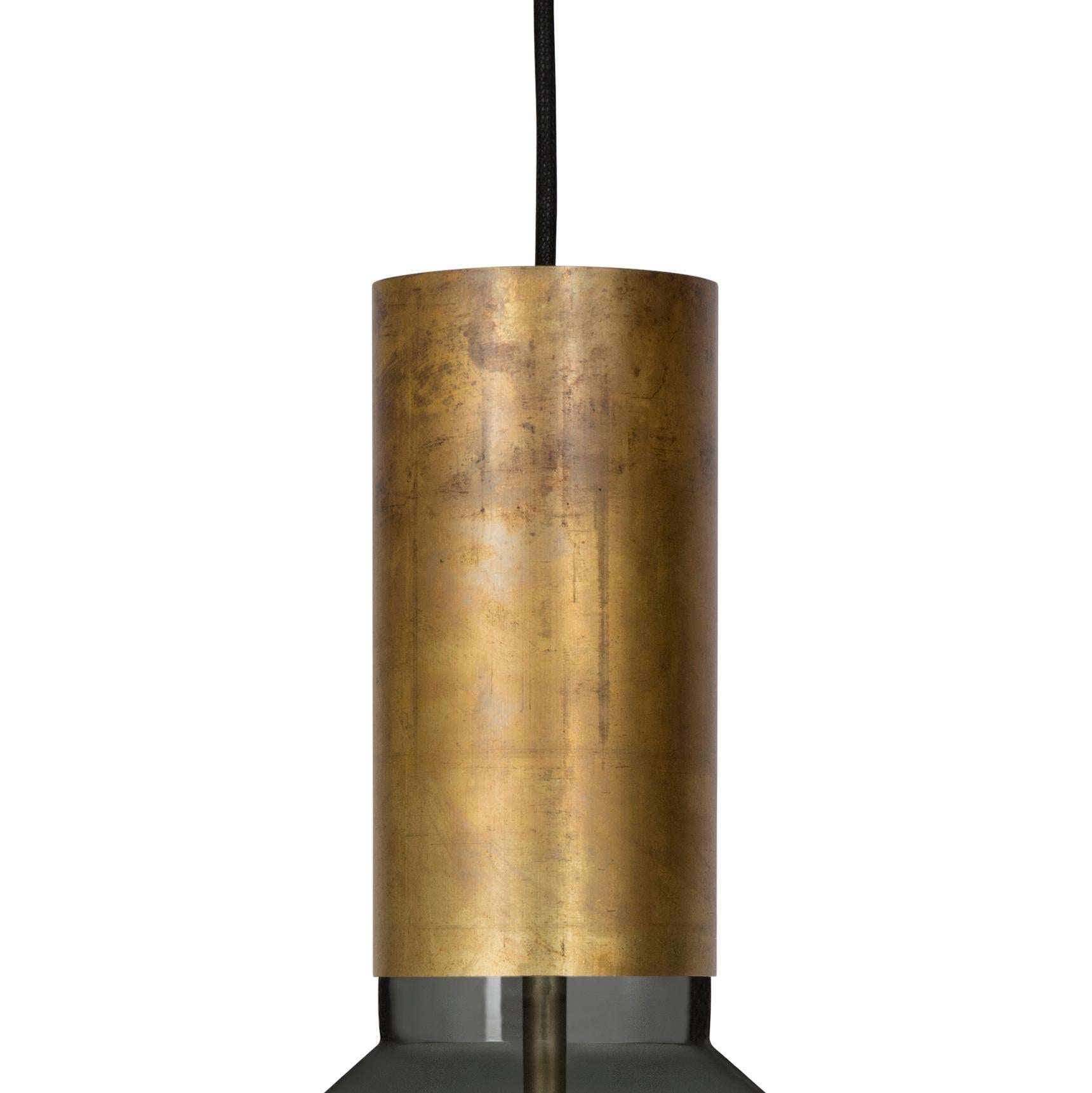 Lámpara de techo Sabina Grubbeson Fenomen con cristal ahumado by Konsthantverk Escandinavo moderno en venta