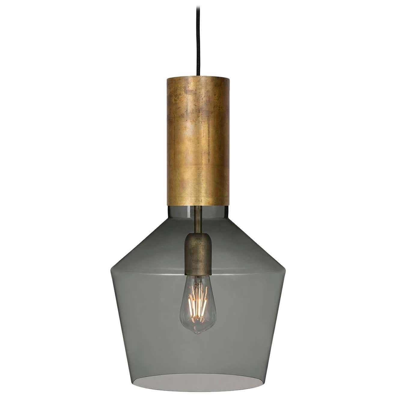 Lámpara de techo Sabina Grubbeson Fenomen con cristal ahumado by Konsthantverk Siglo XXI y contemporáneo en venta
