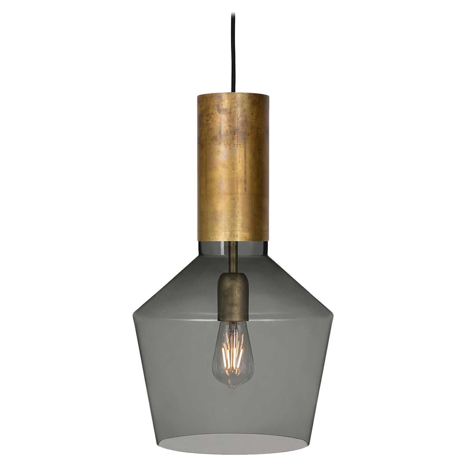 Sabina Grubbeson Fenomen With Smoked Glass Ceiling Lamp by Konsthantverk For Sale