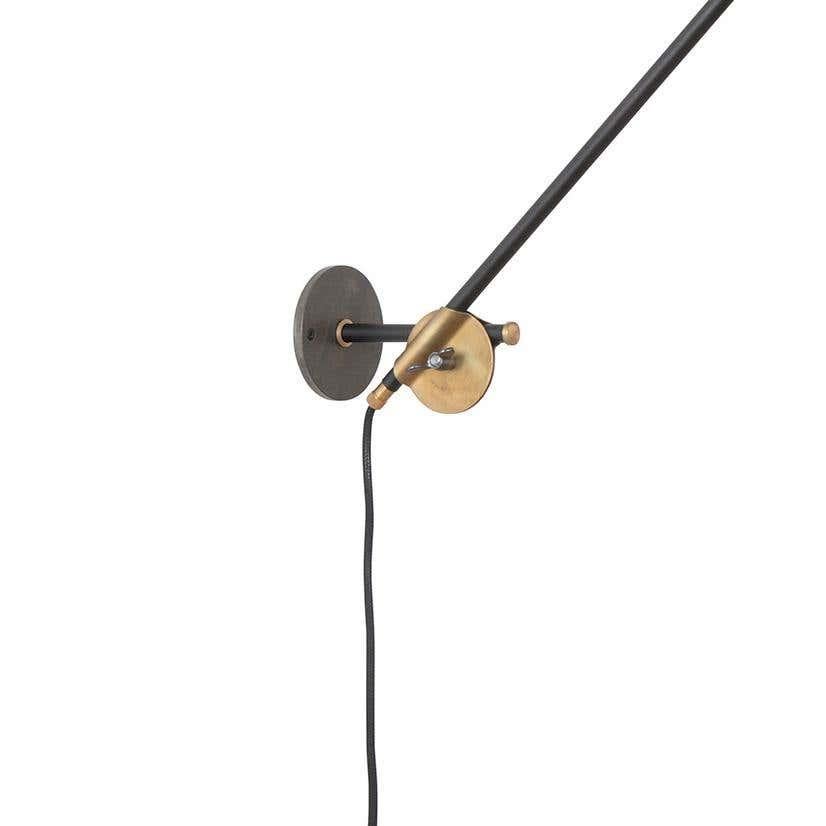 Contemporary Sabina Grubbeson KH#1 Black Long Arm Wall Lamp by Konsthantverk For Sale
