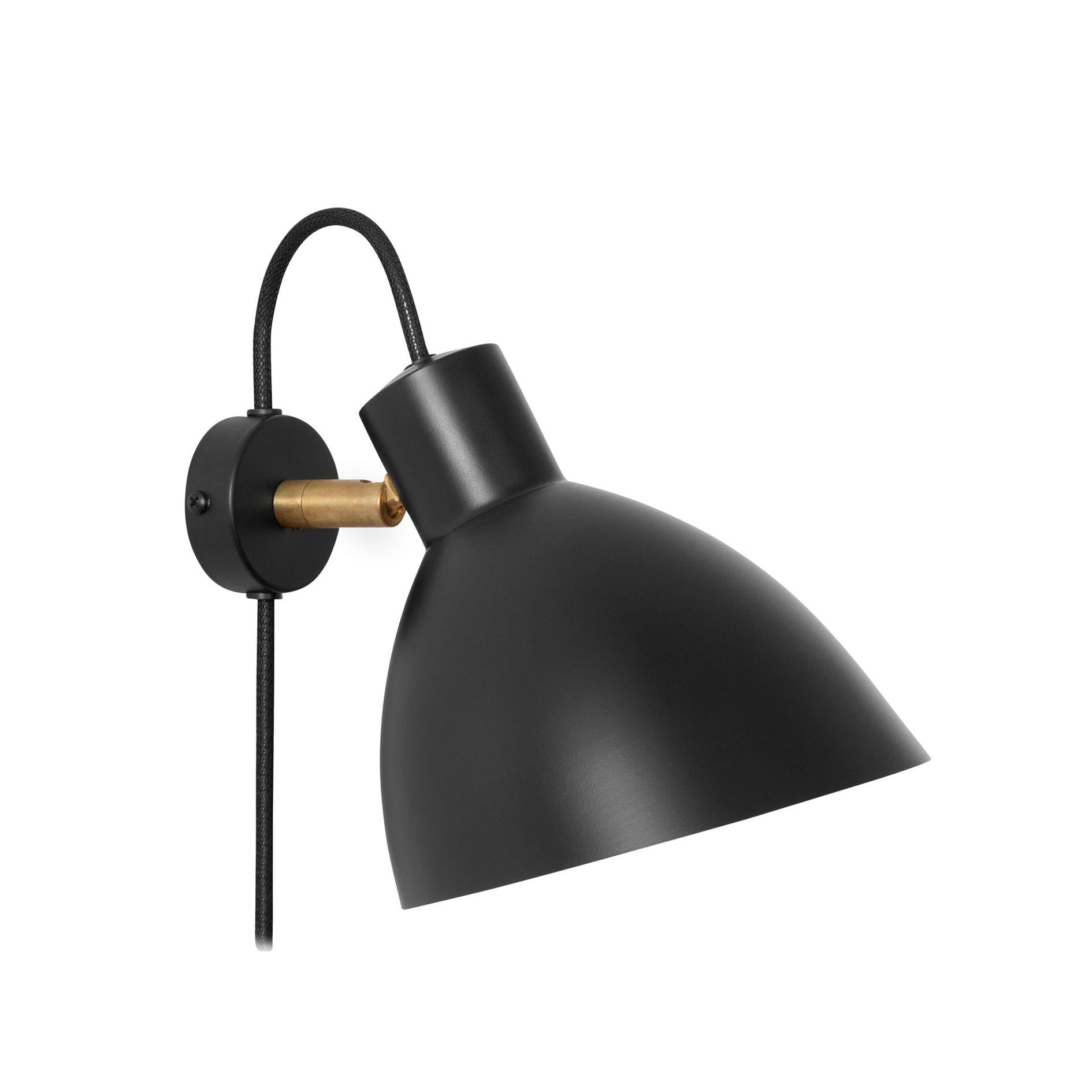 Swedish Sabina Grubbeson KH#1 Black Wall Lamp by Konsthantverk For Sale