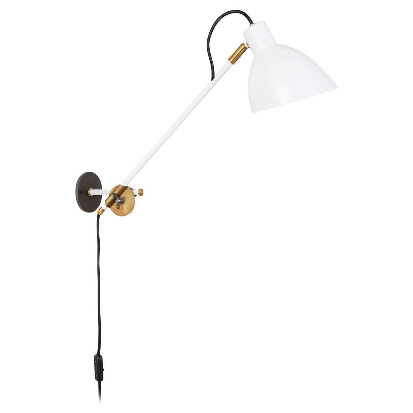Contemporary Sabina Grubbeson KH#1 White Long Arm Wall Lamp by Konsthantverk For Sale