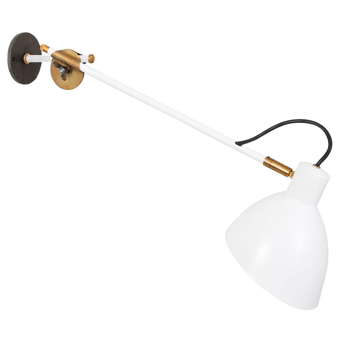 Sabina Grubbeson KH#1 White Long Arm Wall Lamp by Konsthantverk