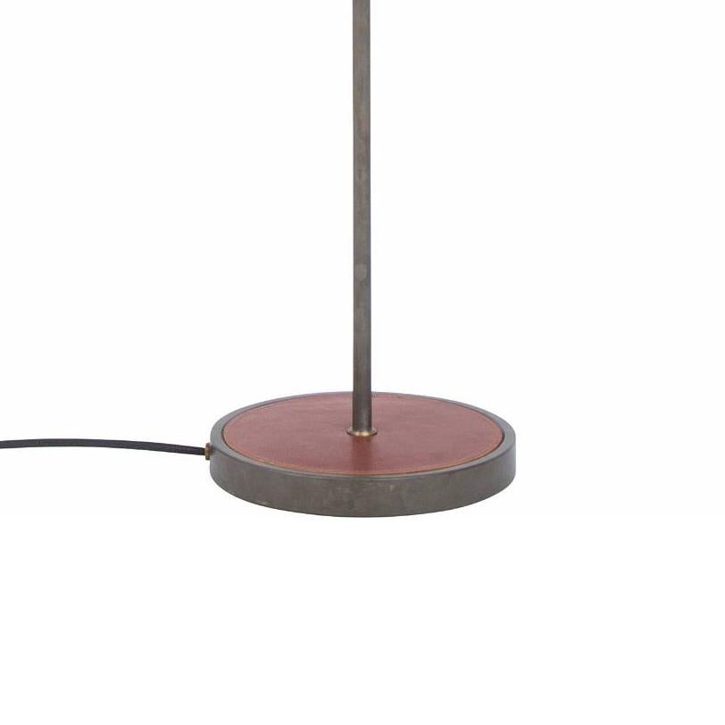 Scandinavian Modern Sabina Grubbeson Kusk Iron Oxide Leather Floor Lamp by Konsthantverk For Sale