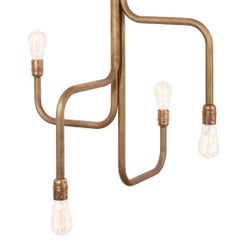 Sabina Grubbeson Large Strapatz Brass Ceiling Lamp by Konsthantverk