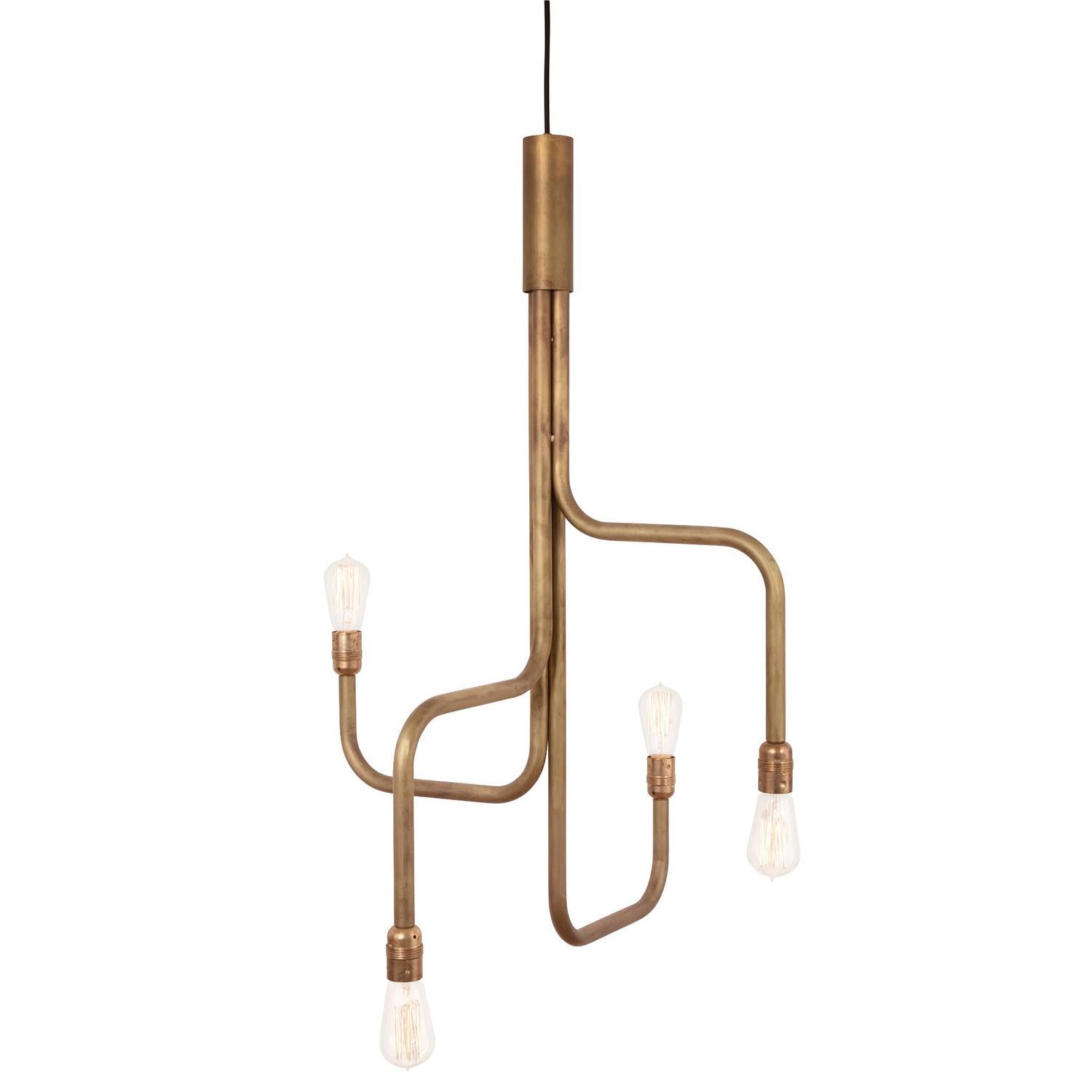 Sabina Grubbeson Large Strapatz Brass Ceiling Lamp by Konsthantverk In New Condition In Barcelona, Barcelona