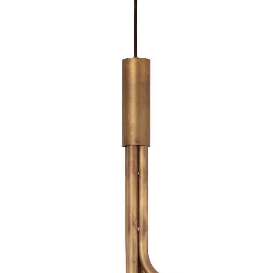 Contemporary Sabina Grubbeson Large Strapatz Brass Ceiling Lamp by Konsthantverk For Sale