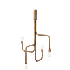 Sabina Grubbeson Large Strapatz Brass Ceiling Lamp by Konsthantverk