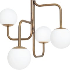 Sabina Grubbeson Large Strapatz Glob Brass Ceiling Lamp by Konsthantverk