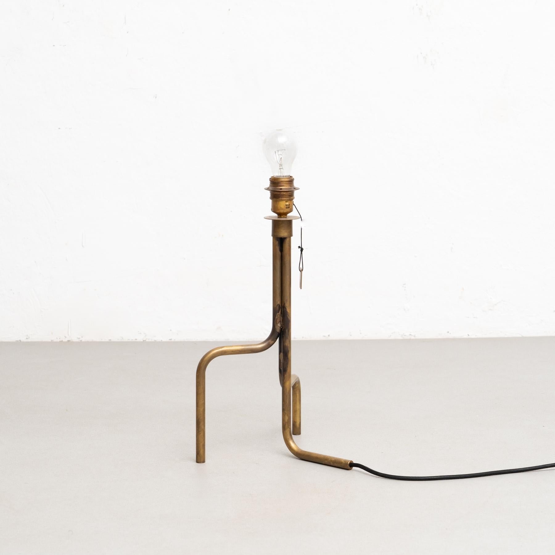 Swedish Sabina Grubbeson Raw Brass Strapatz Table Lamp Designed by Konsthantverk For Sale
