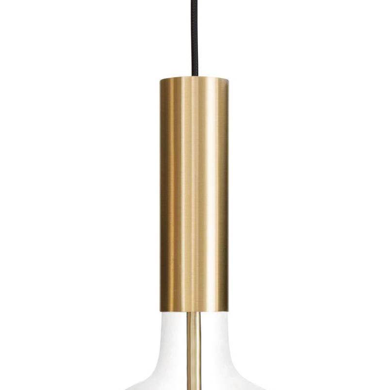 Scandinavian Modern Sabina Grubbeson Rosdala Brass Clear Glass Ceiling Lamp by Konsthantverk For Sale