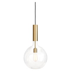 Sabina Grubbeson Rosdala Brass Clear Glass Ceiling Lamp by Konsthantverk