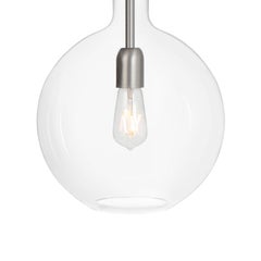 Lampada da soffitto in ferro e vetro trasparente Sabina Grubbeson Rosdala di Konsthantverk
