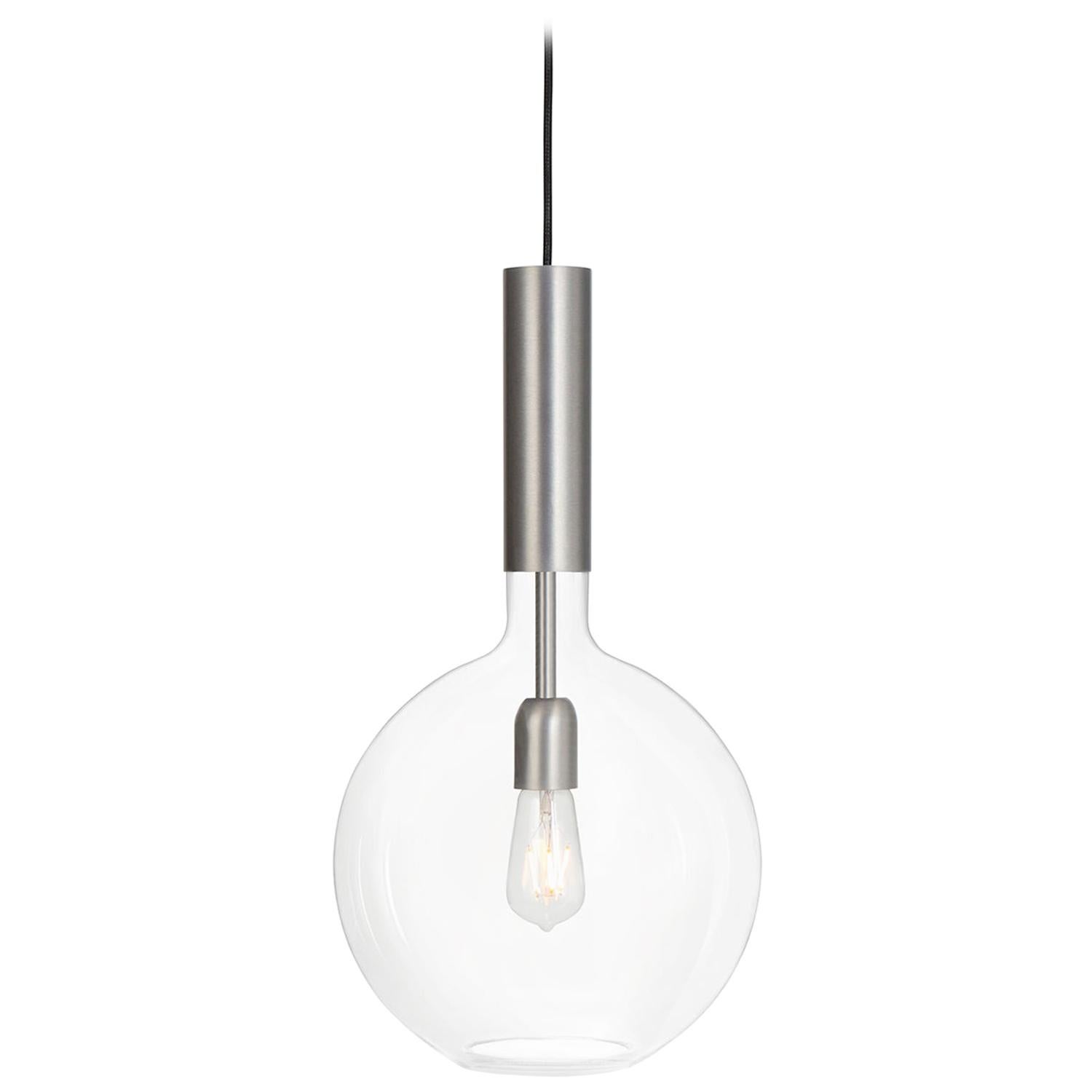 Sabina Grubbeson Rosdala Iron Clear Glass Ceiling Lamp by Konsthantverk